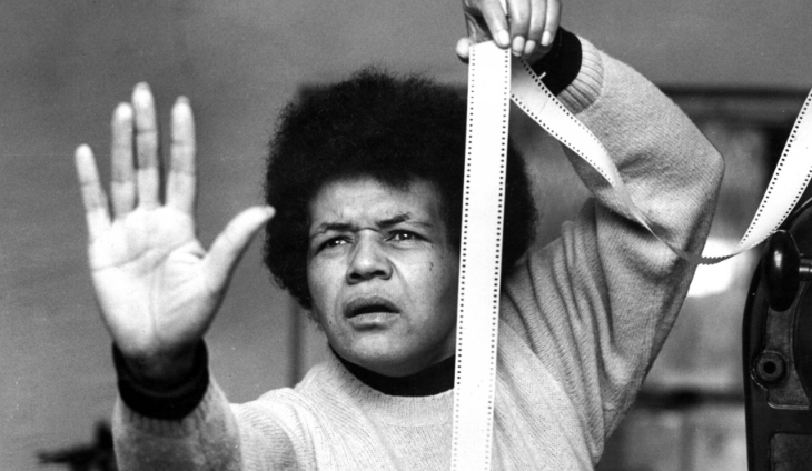 Cineasta negra, foto em preto e branco