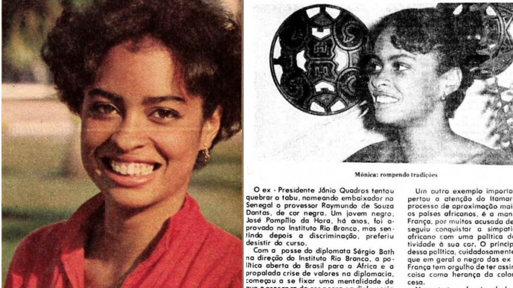 colagem de foto e recorte de jornal