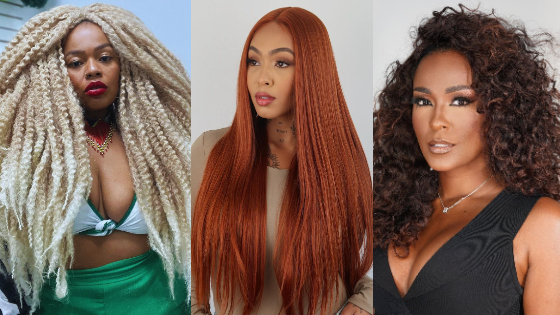 colagem de três mulheres negras com laces