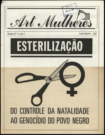 capa de jornal com campanha contra esterilização em massa